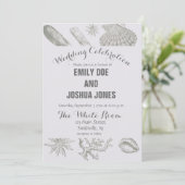 Seashell Soft Antique Art Beach Muscheln Einladung (Stehend Vorderseite)