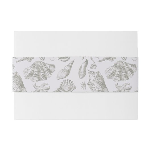 Seashell Soft Antique Art Beach Muscheln Einladungsbanderole (Rückseitenbeispiel)
