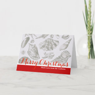 Seashell Soft Antique Art Beach Muscheln Feiertagskarte