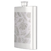 Seashell Soft Antique Art Beach Muscheln Flachmann (Links)