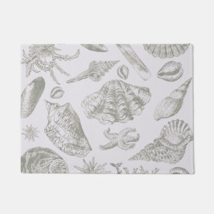 Seashell Soft Antique Art Beach Muscheln Fußmatte