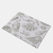 Seashell Soft Antique Art Beach Muscheln Fußmatte (Schrägansicht)