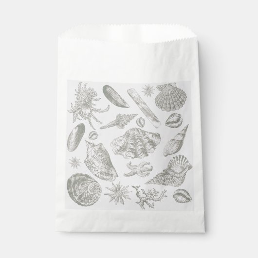 Seashell Soft Antique Art Beach Muscheln Geschenktütchen (Vorderseite)