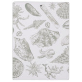 Seashell Soft Antique Art Beach Muscheln Klemmbrett (Rückseite)