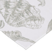 Seashell Soft Antique Art Beach Muscheln Kurzer Tischläufer (Ecke)