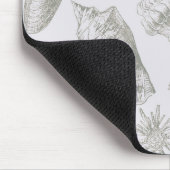 Seashell Soft Antique Art Beach Muscheln Mousepad (Ecke)