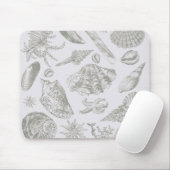 Seashell Soft Antique Art Beach Muscheln Mousepad (Mit Mouse)