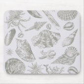 Seashell Soft Antique Art Beach Muscheln Mousepad (Vorne)