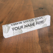 Seashell Soft Antique Art Beach Muscheln Namensplakette (Seite)