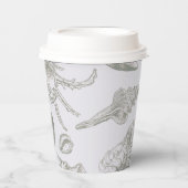 Seashell Soft Antique Art Beach Muscheln Pappbecher (Vorderseite)