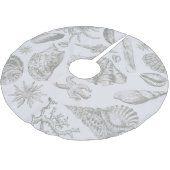 Seashell Soft Antique Art Beach Muscheln Polyester Weihnachtsbaumdecke (Schrägansicht)
