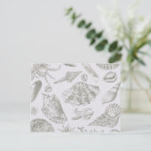 Seashell Soft Antique Art Beach Muscheln Postkarte (Stehend Vorderseite)