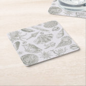 Seashell Soft Antique Art Beach Muscheln Rechteckiger Pappuntersetzer (angewinkelt)