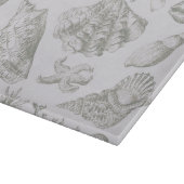 Seashell Soft Antique Art Beach Muscheln Schneidebrett (Ecke)