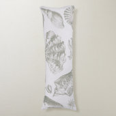 Seashell Soft Antique Art Beach Muscheln Seitenschläferkissen (Vorderseite Vertikal)