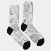Seashell Soft Antique Art Beach Muscheln Socken (Rechts)