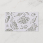 Seashell Soft Antique Art Beach Muscheln Visitenkarte (Rückseite)