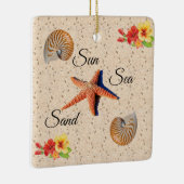 Seashell, Sonne, Sand Keramikornament (Rechts)
