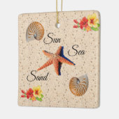 Seashell, Sonne, Sand Keramikornament (Links)