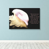 Seashell Sound Wrapped Canvas Leinwanddruck (Insitu (Holzboden))