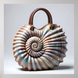 Seashell Spiral Handbag - Schöne Mode Kunst Poster