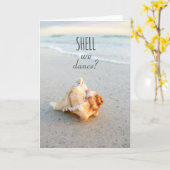 Seashell Sprichwort Beach Card Karte (Gelbe Blume)