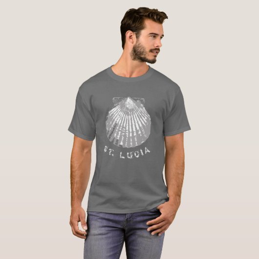 Seashell St. Lucia erschüttert T-Shirt (Vorne ganz)