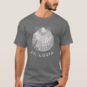 Seashell St. Lucia erschüttert T-Shirt (Vorderseite)