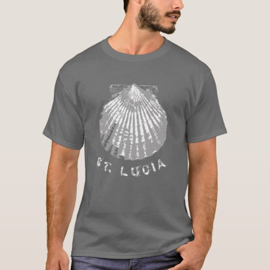 Seashell St. Lucia erschüttert T-Shirt (Vorderseite)