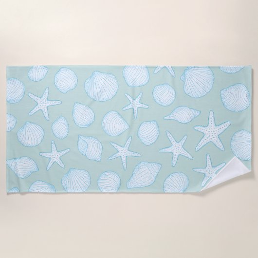 Seashell & Starfish - KüstenSummer Vibes Strandtuch (Vorderseite)