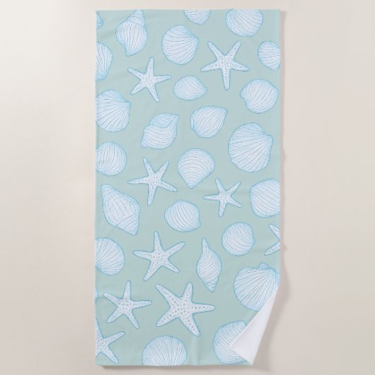 Seashell & Starfish - KüstenSummer Vibes Strandtuch (Vorderseite)