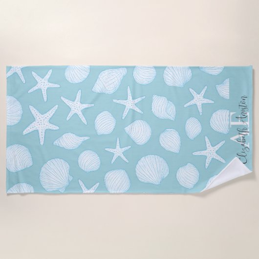 Seashell & Starfish - KüstenSummer Vibes | Strandtuch (Vorderseite)