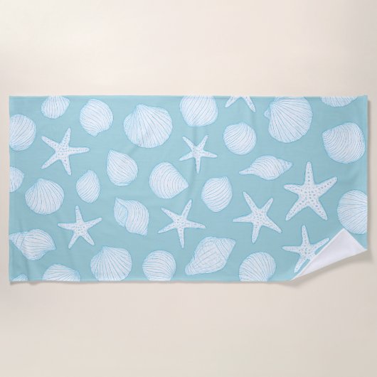 Seashell & Starfish - KüstenSummer Vibes Strandtuch (Vorderseite)