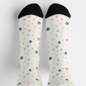 Seashell Starfish Nahtloses Muster Socken (Oben)