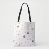Seashell Starfish Nahtloses Muster Tasche (Vorderseite)