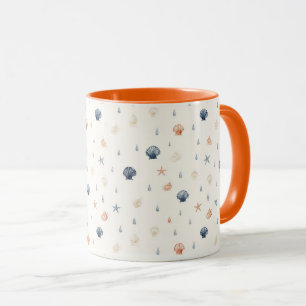 Seashell Starfish Nahtloses Muster Tasse