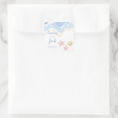 Seashell Starfish Ocean Theme Sticker (Tasche)