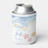 Seashell Starfish Ocean Theme Sticker Dosenkühler (Kanne Vorderseite)