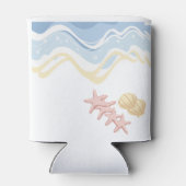 Seashell Starfish Ocean Theme Sticker Dosenkühler (Rückseite)