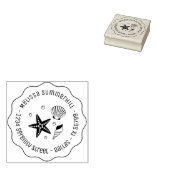 Seashell Starfish Pearls Wavy-Adresse Gummistempel (Stempel)