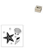 Seashell Starfish Perlen 1x1 Gummistempel (Stempel)