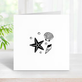 Seashell Starfish Perlen 1x1 Gummistempel