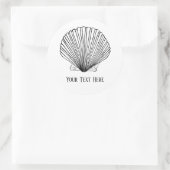 Seashell-Sticker-Vorlage Runder Aufkleber (Tasche)