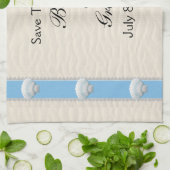 Seashell-Strand-Hochzeit Save the Date Handtuch (Gefaltet)