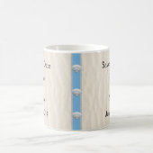 Seashell-Strand-Hochzeit Save the Date Kaffeetasse (Mittel)