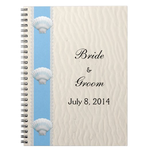 Seashell-Strand-Hochzeits-Gast-Buch Notizblock (Vorderseite)