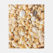 Seashell strukturierte Sommer Strand Hintergrund. Fleecedecke (Vorderseite)