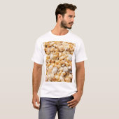 Seashell strukturierte Sommer Strand Hintergrund. T-Shirt (Vorne ganz)