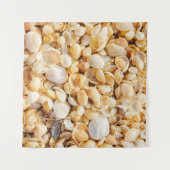 Seashell strukturierte Sommer Strand Hintergrund. Wandteppich (Vorderseite (Horizontal))
