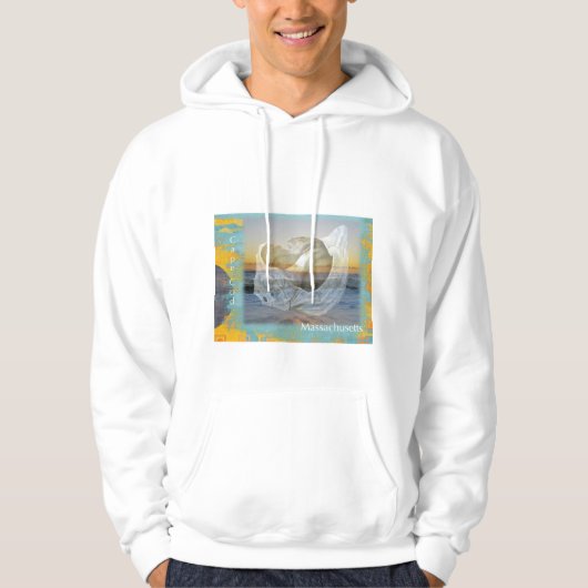 Seashell & Surf - Massachusetts auf Cape Cod Hoodie (Vorderseite)